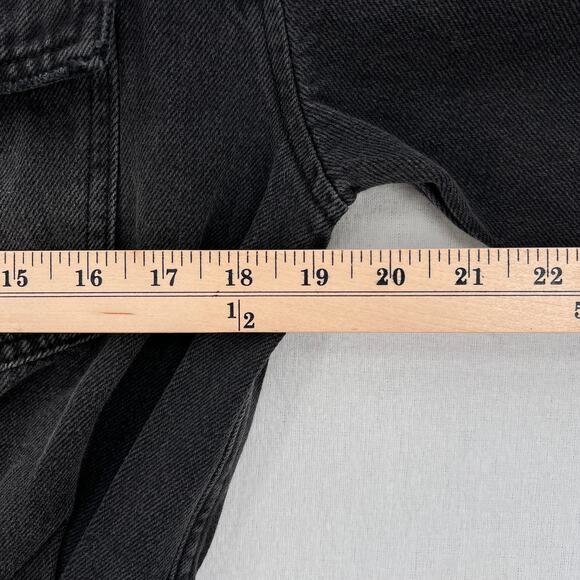 PISTOLA Nina Dress Womens Medium Washed Black Denim Long Sleeve Mini Short NEW - Picture 14 of 16